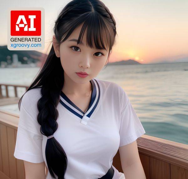 I'm a happy Japanese sailor with black braided hair, spreading my legs - come sail away with me! - xgroovy.com on pornintellect.com