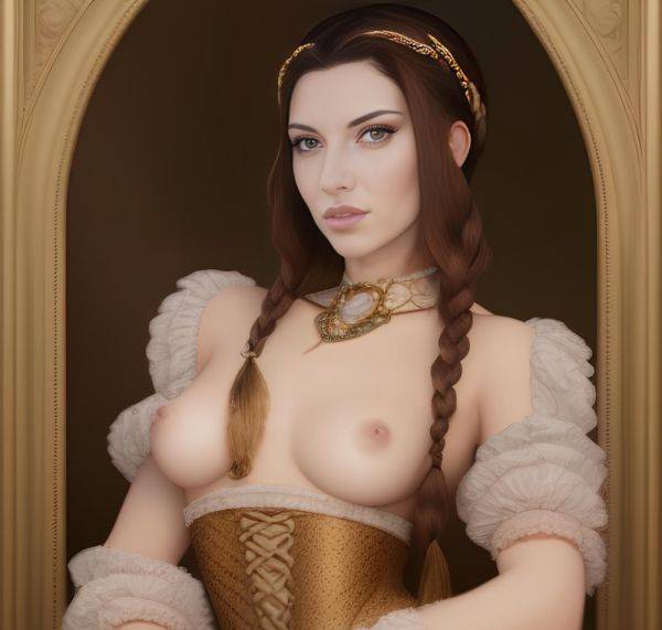 18yo Victorian Beauty with Perfect Braided Boobs and Fairer Skin Partially Nude - xgroovy.com on pornintellect.com