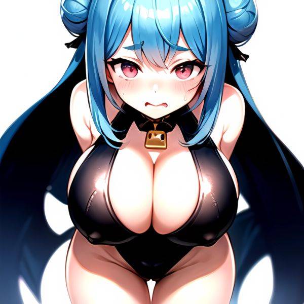 1girl Alternate Breast Size Animal Ear Fluff Animal Ears Animal Print Blue Hair Blush Breasts Cleavage Cutout Clothing Cutout Co, 1941469405 - AIHentai - aihentai.co on pornintellect.com