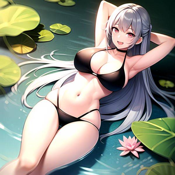1girl D Bare Arms Bare Shoulders Bikini Black Bikini Breasts Bug Butterfly Butterfly Hair Ornament Choker Cleavage Feet Out Of, 4211945442 - AIHentai - aihentai.co on pornintellect.com