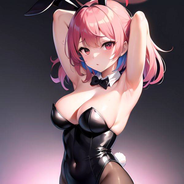 1girl Solo Animal Ears Armpits Black Hair Black Pantyhose Blue Archive Bow Bowtie Cat Ears Colored Inner Hair Coma Light825, 4284297681 - AIHentai - aihentai.co on pornintellect.com