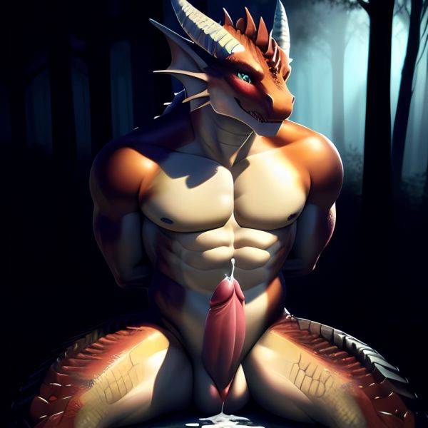 Anthro Dragon Male Solo Abs Cum Dripping Muscular Dragon Penis Genital Slit Furry Sitting Realistic Scales Detailed Scales Textu, 170562248 - AIHentai - aihentai.co on pornintellect.com