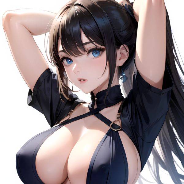 1girl Big Boobs Pov Arms Up Blue Eyes Arms Behind Head Simple Background, 1059793024 - AIHentai - aihentai.co on pornintellect.com