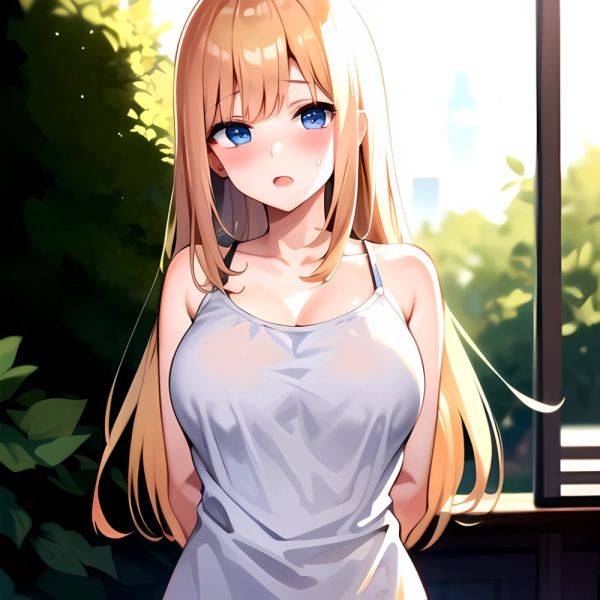 1girl Blonde Hair Blue Eyes Blush Breasts Go Toubun No Hanayome Miku Day Nakano Miku Arms Behind Back, 2540743596 - AIHentai - aihentai.co on pornintellect.com