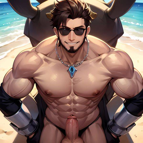 Naked Penis Dick Abs Atlas Vos Bara Beach Bracelet Brown Eyes Brown Hair Bulge Collarbone Commission Cow Horns Solo 1guy, 3879613120 - AIHentai - aihentai.co on pornintellect.com