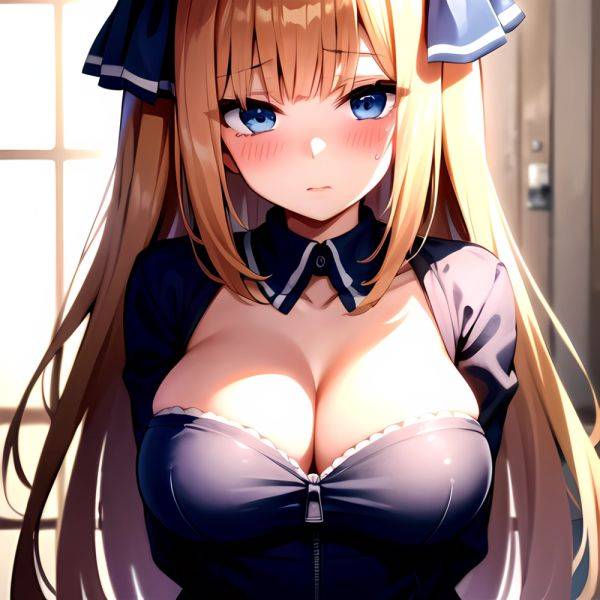 1girl Blonde Hair Blue Eyes Blush Breasts Go Toubun No Hanayome Miku Day Nakano Miku Arms Behind Back, 2618964181 - AIHentai - aihentai.co on pornintellect.com