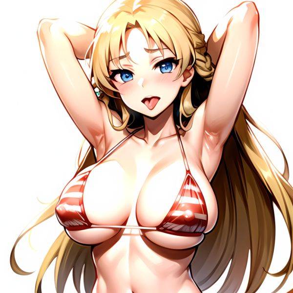 1girl American Flag Bikini Armpits Arms Behind Head Bikini Blonde Hair Blue Eyes Blush Breasts Covered Erect Nipples Flag Print, 863520550 - AIHentai - aihentai.co - Usa on pornintellect.com