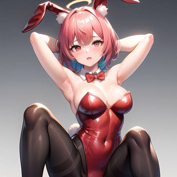 1girl Solo Animal Ears Armpits Black Hair Black Pantyhose Blue Archive Bow Bowtie Cat Ears Colored Inner Hair Coma Light825, 2028246803 - AIHentai - aihentai.co on pornintellect.com