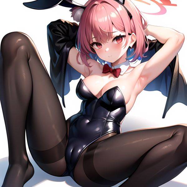 1girl Solo Animal Ears Armpits Black Hair Black Pantyhose Blue Archive Bow Bowtie Cat Ears Colored Inner Hair Coma Light825, 1840836757 - AIHentai - aihentai.co on pornintellect.com