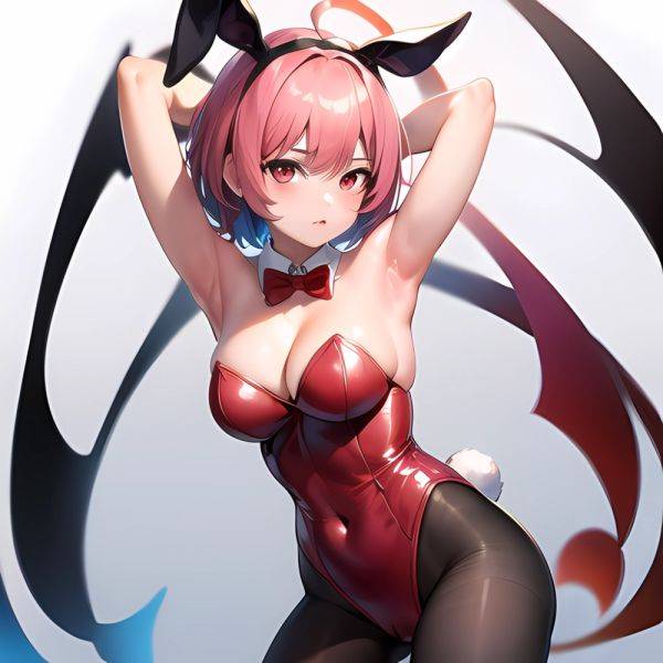 1girl Solo Animal Ears Armpits Black Hair Black Pantyhose Blue Archive Bow Bowtie Cat Ears Colored Inner Hair Coma Light825, 2095687521 - AIHentai - aihentai.co on pornintellect.com