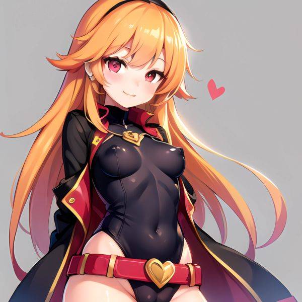 1girl Mature Belt Blush Breasts Cameltoe Gem Heart Highres Hyper Blossom Jacket Jewelry Leotard Long Hair Magical Girl Orange Ha, 66464094 - AIHentai - aihentai.co on pornintellect.com