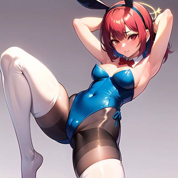 1girl Solo Animal Ears Armpits Black Hair Black Pantyhose Blue Archive Bow Bowtie Cat Ears Colored Inner Hair Coma Light825, 4142658203 - AIHentai - aihentai.co on pornintellect.com