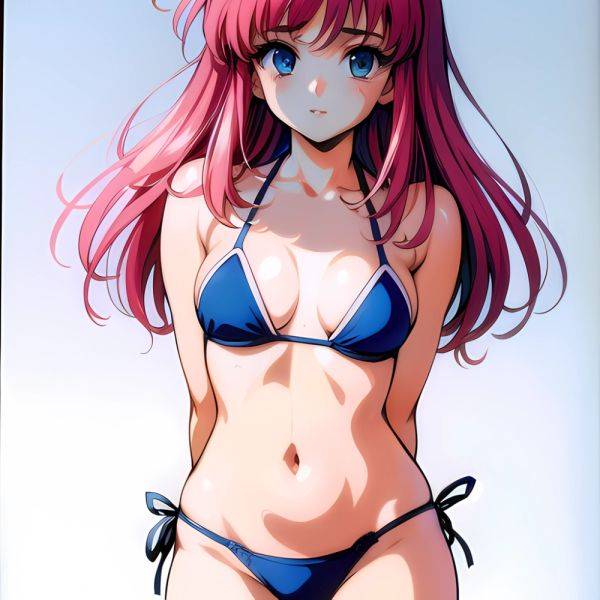 1990s Style 1girl Arms Behind Back 1 4 Bikini Blue Bikini Blue Eyes Cowboy Shot Kokura Masashi Long Hair Looking, 2045726378 - AIHentai - aihentai.co on pornintellect.com