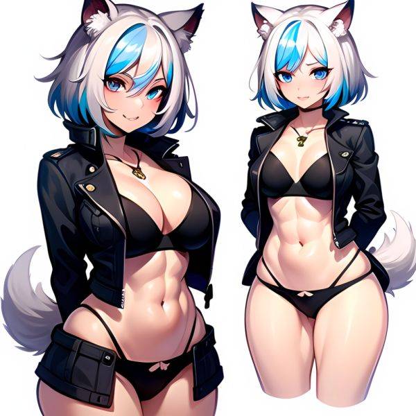 Solo 1girl Abs Animal Ears Aria Crystalplanet00 Bbc Chan Biting Black Hair Black Sclera Blue Eyes Breasts Colored Sclera Cropped, 322086733 - AIHentai - aihentai.co on pornintellect.com