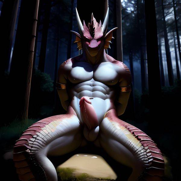 Anthro Dragon Male Solo Abs Cum Dripping Muscular Dragon Penis Genital Slit Furry Sitting Realistic Scales Detailed Scales Textu, 629686685 - AIHentai - aihentai.co on pornintellect.com