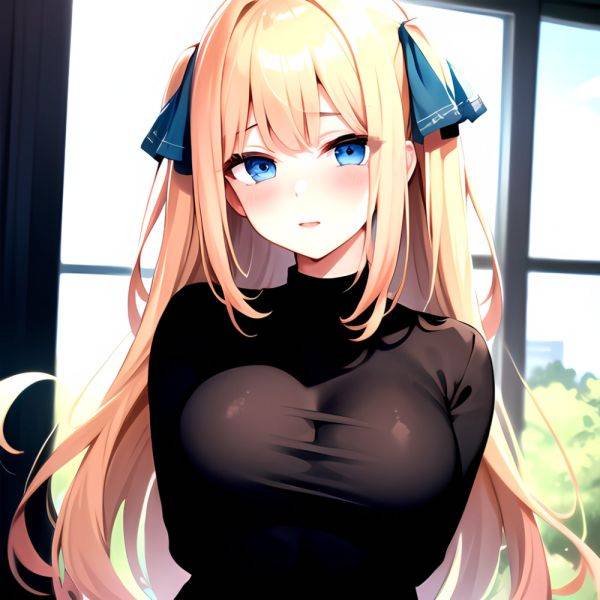 1girl Blonde Hair Blue Eyes Blush Breasts Go Toubun No Hanayome Miku Day Nakano Miku Arms Behind Back, 3178926571 - AIHentai - aihentai.co on pornintellect.com