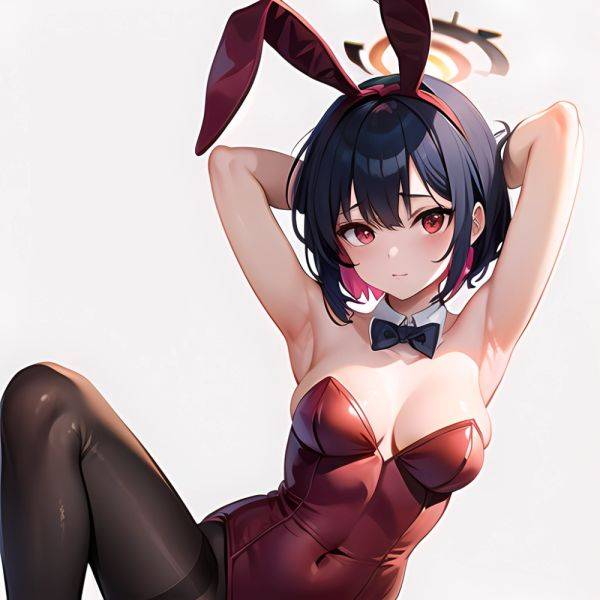 1girl Solo Animal Ears Armpits Black Hair Black Pantyhose Blue Archive Bow Bowtie Cat Ears Colored Inner Hair Coma Light825, 785202684 - AIHentai - aihentai.co on pornintellect.com
