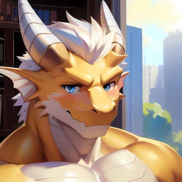 Male Anthro Muscle Kemono Dragon Penis 1 3 Yellow Body Furry Blush White Mane Horns Chunie Meesh Kiyosan Sigma X, 4042692570 - AIHentai - aihentai.co on pornintellect.com