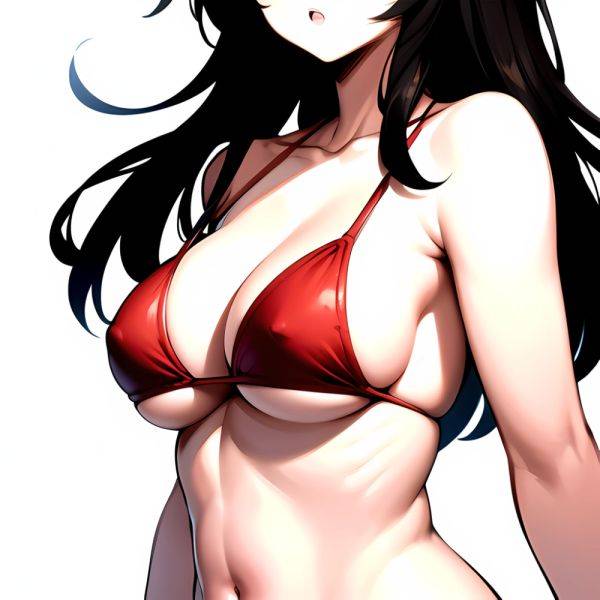 1girl O Absurdres Bikini Red Bikini Black Hair Blue Eyes Breasts Cleavage Collarbone Commentary Request Highres Large Breasts Lo, 651707033 - AIHentai - aihentai.co on pornintellect.com