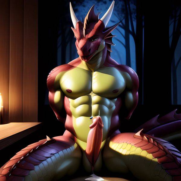 Anthro Dragon Male Solo Abs Cum Dripping Muscular Dragon Penis Genital Slit Furry Sitting Realistic Scales Detailed Scales Textu, 398139242 - AIHentai - aihentai.co on pornintellect.com