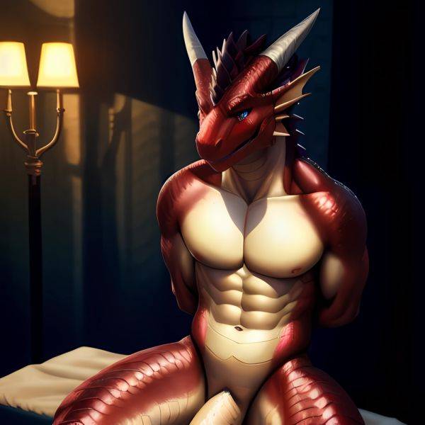 Anthro Dragon Male Solo Abs Cum Dripping Muscular Dragon Penis Genital Slit Furry Sitting Realistic Scales Detailed Scales Textu, 767407480 - AIHentai - aihentai.co on pornintellect.com