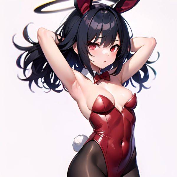 1girl Solo Animal Ears Armpits Black Hair Black Pantyhose Blue Archive Bow Bowtie Cat Ears Colored Inner Hair Coma Light825, 1697623013 - AIHentai - aihentai.co on pornintellect.com