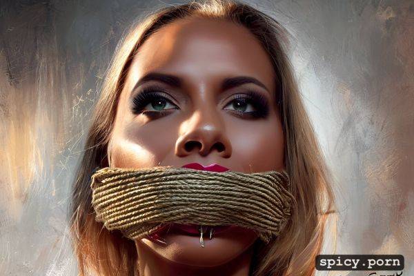 Muzzled gagged slave woman enhanced features tied up pretty face high quality - spicy.porn on pornintellect.com