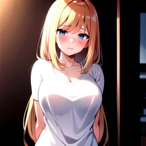 1girl Blonde Hair Blue Eyes Blush Breasts Go Toubun No Hanayome Miku Day Nakano Miku Arms Behind Back, 444736207 - AIHentai - aihentai.co on pornintellect.com