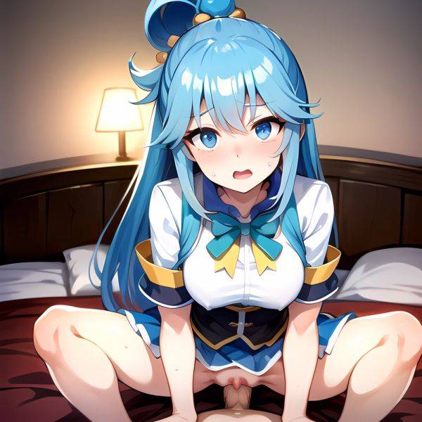 Absurdres Ai Generated Anus Aqua Konosuba Bedroom Blue Eyes Blue Hair Cowgirl Position Highres Looking At Viewer On Bed Penis, 716558015 - AIHentai - aihentai.co on pornintellect.com