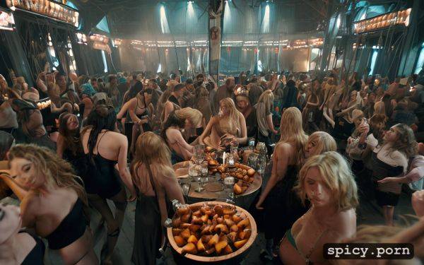 Very big naked group, intricate hair, big shouting audience is watching - spicy.porn on pornintellect.com