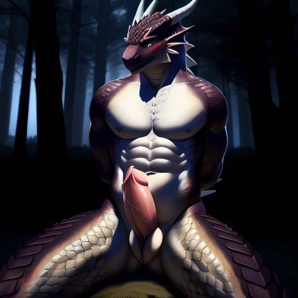 Anthro Dragon Male Solo Abs Cum Dripping Muscular Dragon Penis Genital Slit Furry Sitting Realistic Scales Detailed Scales Textu, 847871957 - AIHentai - aihentai.co on pornintellect.com