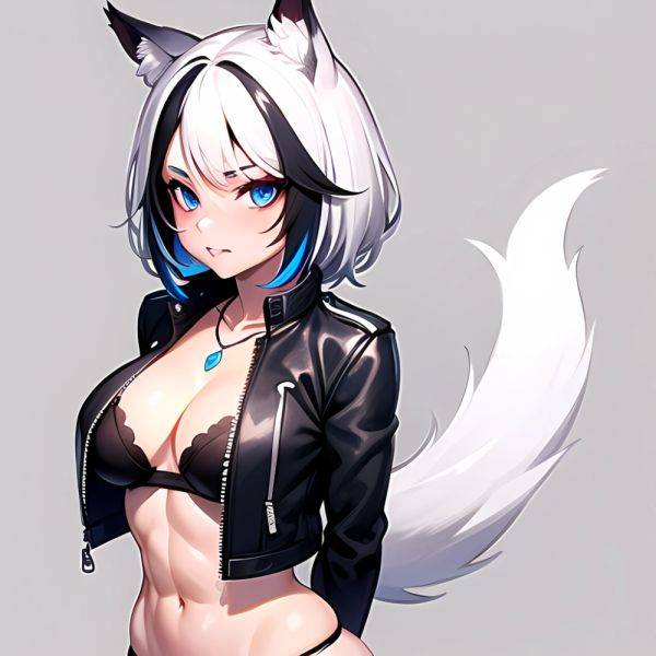 Solo 1girl Abs Animal Ears Aria Crystalplanet00 Bbc Chan Biting Black Hair Black Sclera Blue Eyes Breasts Colored Sclera Cropped, 2045009916 - AIHentai - aihentai.co on pornintellect.com