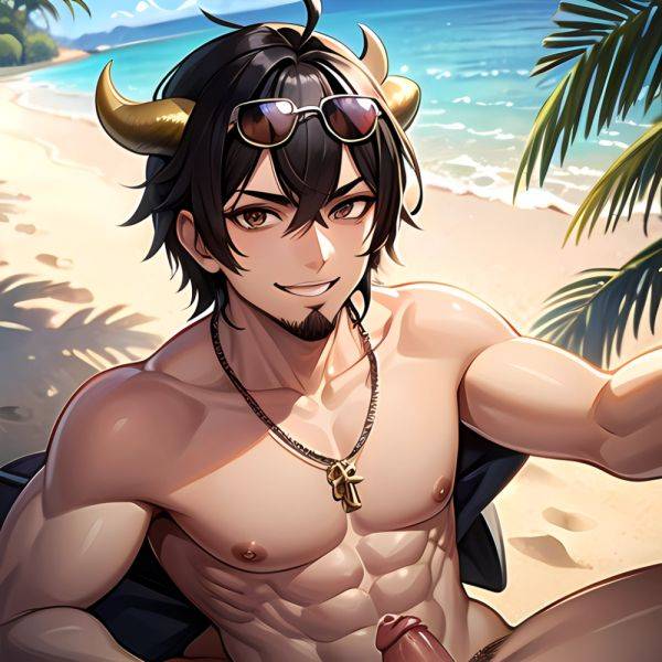 Naked Penis Dick Abs Atlas Vos Bara Beach Bracelet Brown Eyes Brown Hair Bulge Collarbone Commission Cow Horns Solo 1guy, 4117387482 - AIHentai - aihentai.co on pornintellect.com