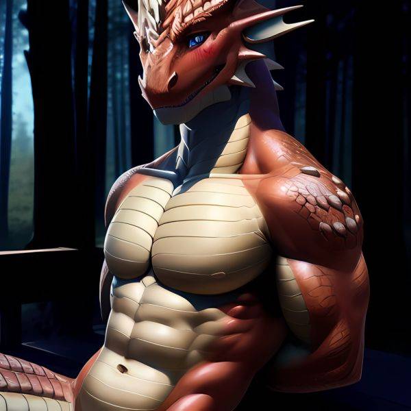 Anthro Dragon Male Solo Abs Cum Dripping Muscular Dragon Penis Genital Slit Furry Sitting Realistic Scales Detailed Scales Textu, 2946611233 - AIHentai - aihentai.co on pornintellect.com