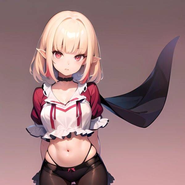 1girl Blonde Hair Frilled Panties Frills Highres Hip Bones Looking At Viewer Makaino Ririmu Multicolored Hair Navel Nijisanji No, 4141846409 - AIHentai - aihentai.co on pornintellect.com