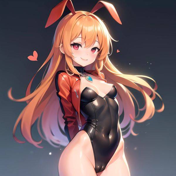 1girl Mature Belt Blush Breasts Cameltoe Gem Heart Highres Hyper Blossom Jacket Jewelry Leotard Long Hair Magical Girl Orange Ha, 2777065777 - AIHentai - aihentai.co on pornintellect.com