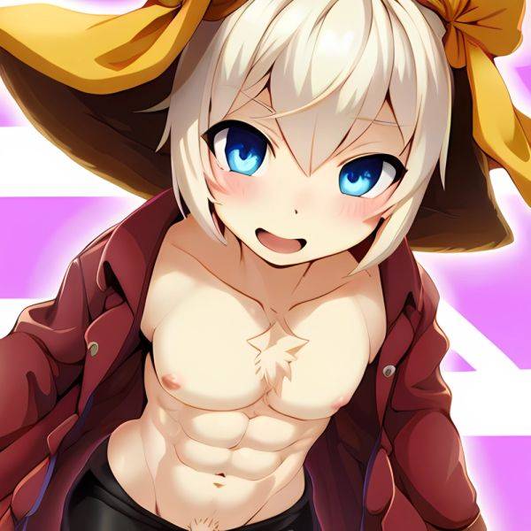 1boy Abs Absurdres Blue Eyes Closed Mouth Cowboy Shot Gojou Satoru Highres Jujutsu Kaisen Light Smile Looking To The Side, 385204640 - AIHentai - aihentai.co on pornintellect.com