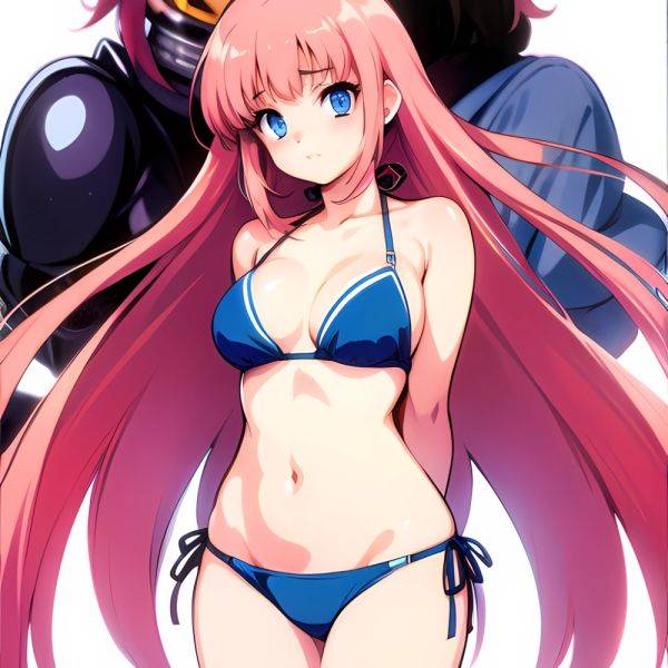 1990s Style 1girl Arms Behind Back 1 4 Bikini Blue Bikini Blue Eyes Cowboy Shot Kokura Masashi Long Hair Looking, 2360590947 - AIHentai - aihentai.co on pornintellect.com