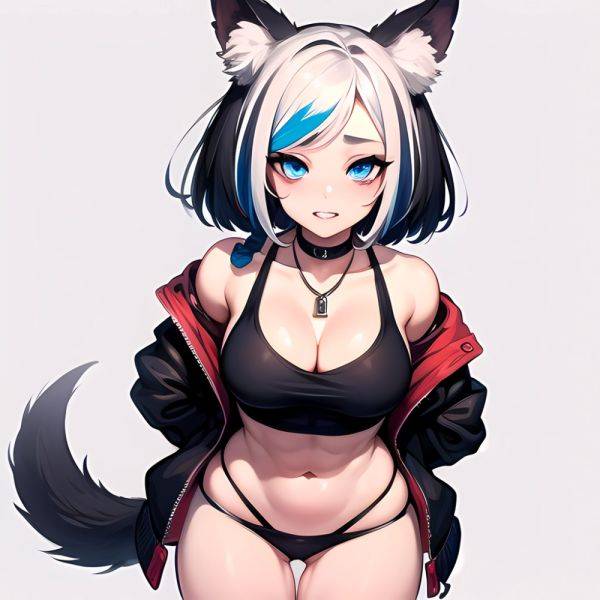 Solo 1girl Abs Animal Ears Aria Crystalplanet00 Bbc Chan Biting Black Hair Black Sclera Blue Eyes Breasts Colored Sclera Cropped, 1826256117 - AIHentai - aihentai.co on pornintellect.com