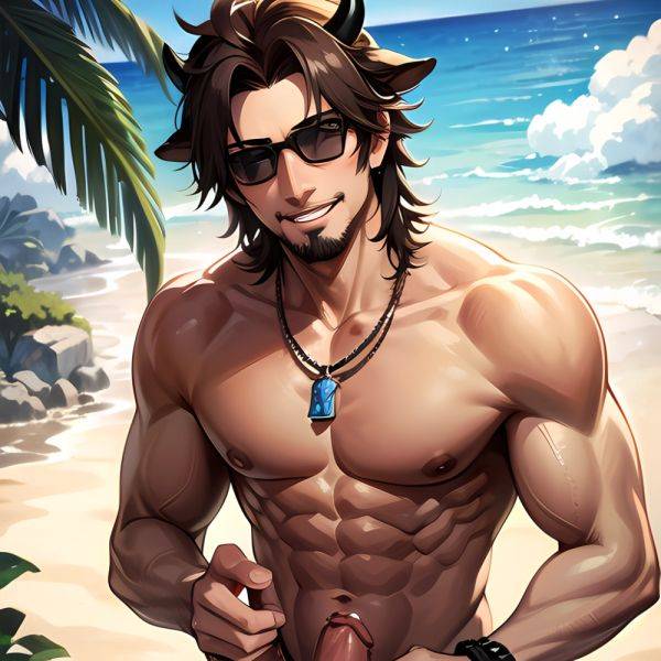 Naked Penis Dick Abs Atlas Vos Bara Beach Bracelet Brown Eyes Brown Hair Bulge Collarbone Commission Cow Horns Solo 1guy, 327888716 - AIHentai - aihentai.co on pornintellect.com