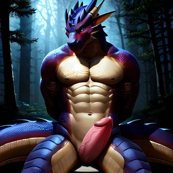 Anthro Dragon Male Solo Abs Cum Dripping Muscular Dragon Penis Genital Slit Furry Sitting Realistic Scales Detailed Scales Textu, 45696630 - AIHentai - aihentai.co on pornintellect.com