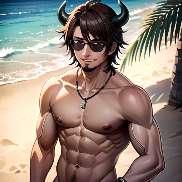 Naked Penis Dick Abs Atlas Vos Bara Beach Bracelet Brown Eyes Brown Hair Bulge Collarbone Commission Cow Horns Solo 1guy, 2695818220 - AIHentai - aihentai.co on pornintellect.com