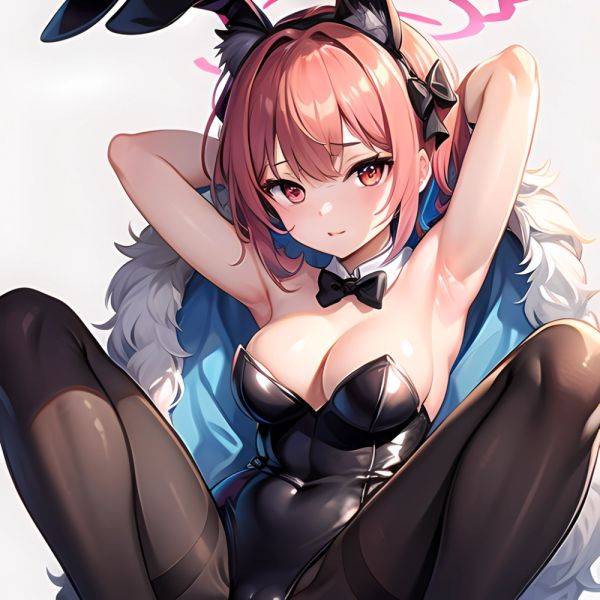 1girl Solo Animal Ears Armpits Black Hair Black Pantyhose Blue Archive Bow Bowtie Cat Ears Colored Inner Hair Coma Light825, 2890478730 - AIHentai - aihentai.co on pornintellect.com