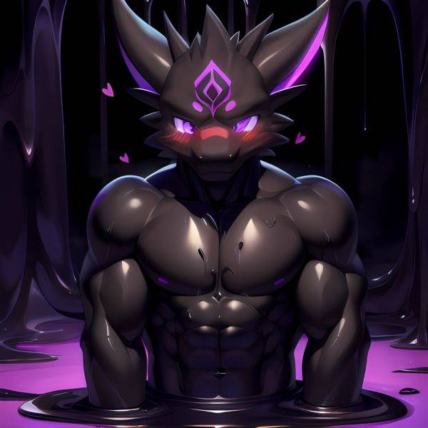 Solo Male Anthro Dragon Kemono Equine Penis Goo Transformation Black Slime Gooey Corruption Purple Glowing Liquid Glowing Penis, 2147090931 - AIHentai - aihentai.co on pornintellect.com