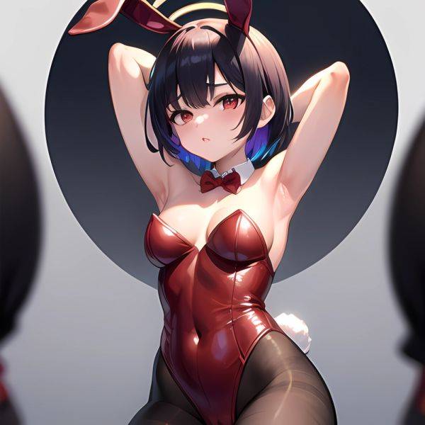 1girl Solo Animal Ears Armpits Black Hair Black Pantyhose Blue Archive Bow Bowtie Cat Ears Colored Inner Hair Coma Light825, 2572254372 - AIHentai - aihentai.co on pornintellect.com