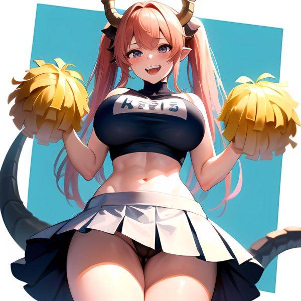 1girl Absurdres White Skirt Whitefrok Breasts Cheerleader Dragon Girl Dragon Horns Highres Holding Holding Pom Poms Horns Huge B, 3508700815 - AIHentai - aihentai.co on pornintellect.com