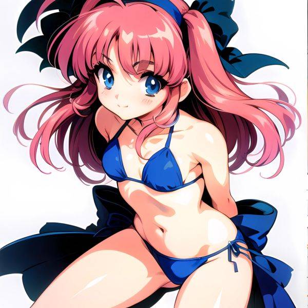 1990s Style 1girl Arms Behind Back 1 4 Bikini Blue Bikini Blue Eyes Cowboy Shot Kokura Masashi Long Hair Looking, 2144123486 - AIHentai - aihentai.co on pornintellect.com