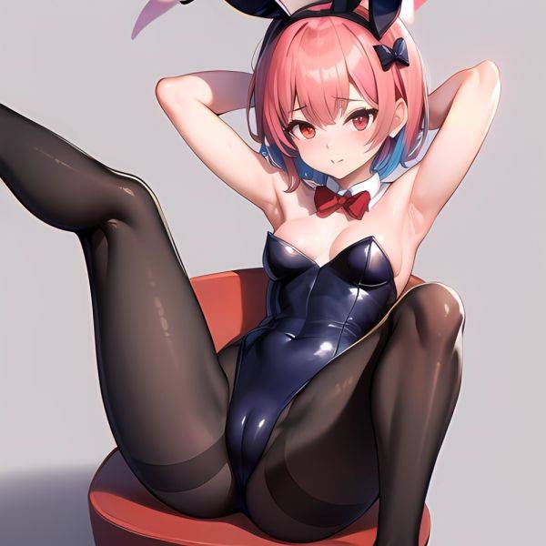 1girl Solo Animal Ears Armpits Black Hair Black Pantyhose Blue Archive Bow Bowtie Cat Ears Colored Inner Hair Coma Light825, 1777602737 - AIHentai - aihentai.co on pornintellect.com