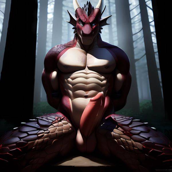 Anthro Dragon Male Solo Abs Cum Dripping Muscular Dragon Penis Genital Slit Furry Sitting Realistic Scales Detailed Scales Textu, 1780456691 - AIHentai - aihentai.co on pornintellect.com