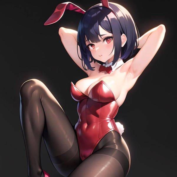 1girl Solo Animal Ears Armpits Black Hair Black Pantyhose Blue Archive Bow Bowtie Cat Ears Colored Inner Hair Coma Light825, 605701680 - AIHentai - aihentai.co on pornintellect.com